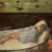 Young Girl Dreaming (Study of a Child Asleep, the Painter's Daughter, line, rue Carcel)